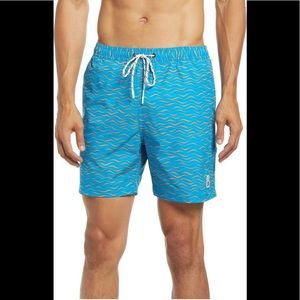 🔥🔥PSYCHO BUNNY wave print swim trunks